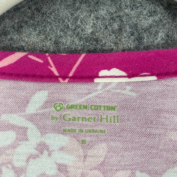 Garnet Hill Mini Dress XS Pink Floral Wrap V-Neck - Picture 7 of 10